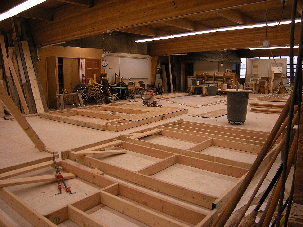 factory floor timber framing