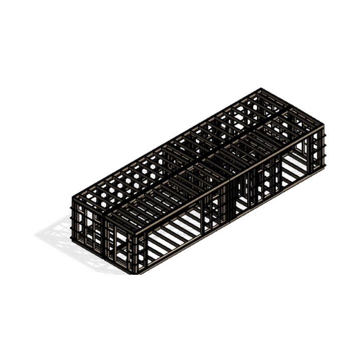 Complete frame of a volumetric module
